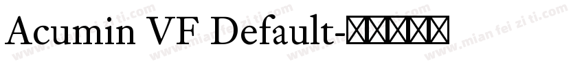 Acumin VF Default字体转换